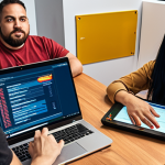 **A diverse group of people gathered around a table, sharing information and advice on cryptocurrency security. The atmosphere is collaborative and supportive. A laptop displays a warning about a phishing scam. Focus on conveying trust, community, and vigilance.**